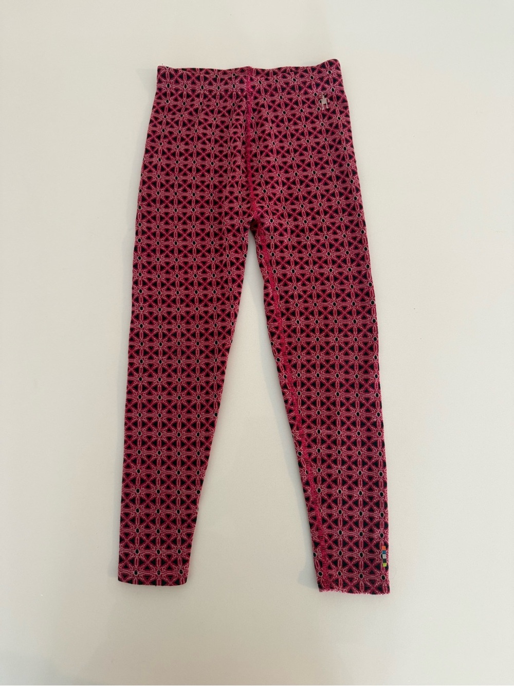 Smartwool Girls' Pink Geometric Baselayer Leggings